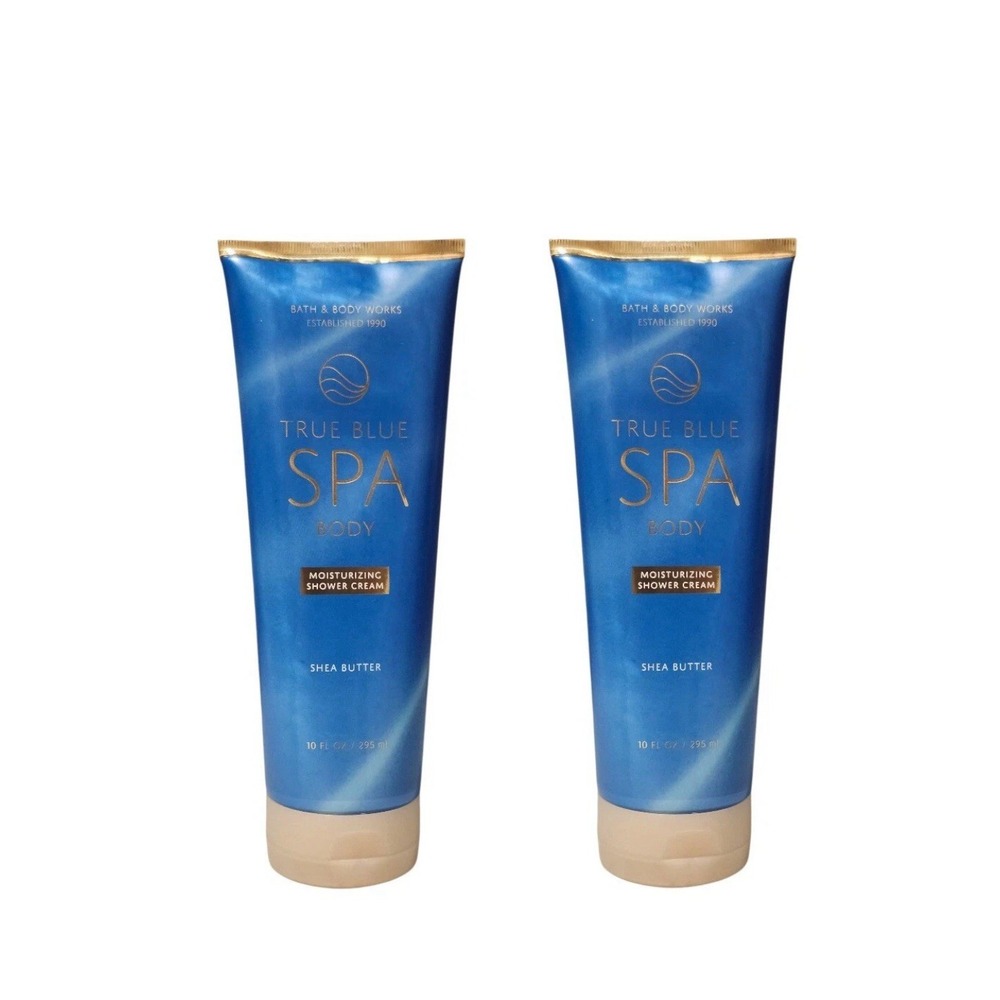 2 BATH & BODY WORKS TRUE BLUE SPA BODY MOISTURIZING SHOWER CREAM 10 FL OZ NEW
